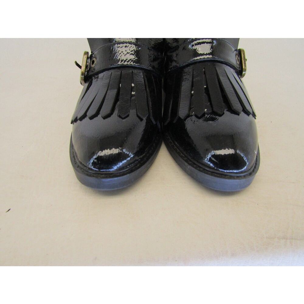 Marc Fisher Womens Size 6 M Black Leather Buckle Kilt Ankle Fashion Boots Bootie - Picture 6 of 11